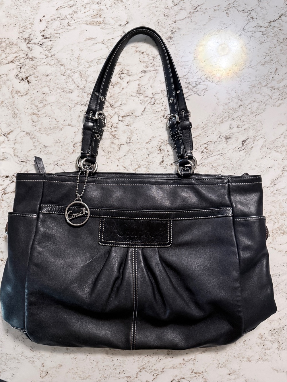 COACH SOHO PLEATED GALLERY LARGE TOTE BAG  (style # 14673)